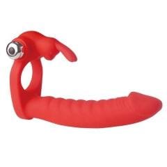 Anillo Vibrador y Consolador para Doble Estimulación