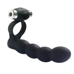 Anillo Vibrador y Consolador Cuentas para Doble Estimulación